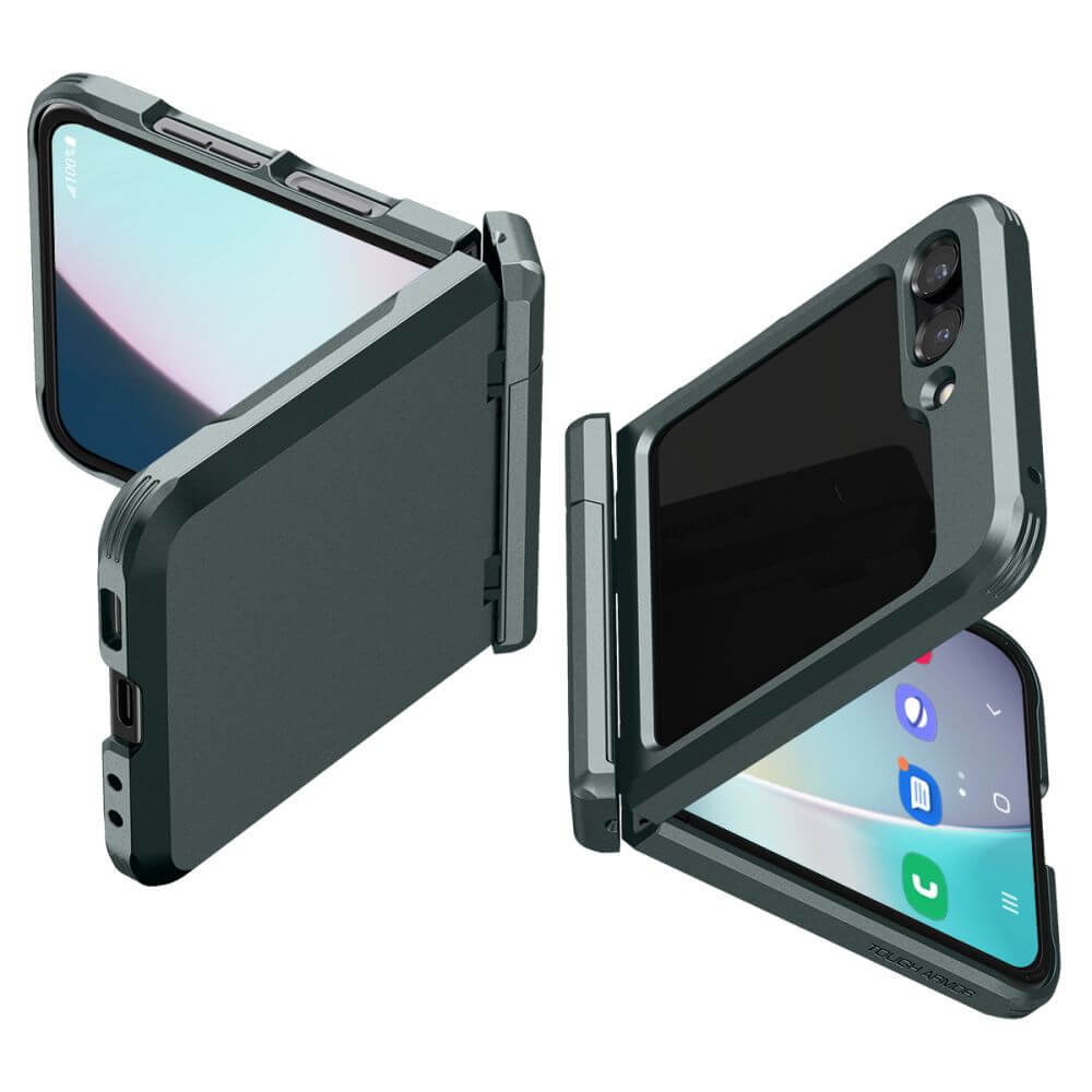 Калъф с Предпазител за Samsung Z Flip 5, Spigen Tough Armor Case, Зелен (2)