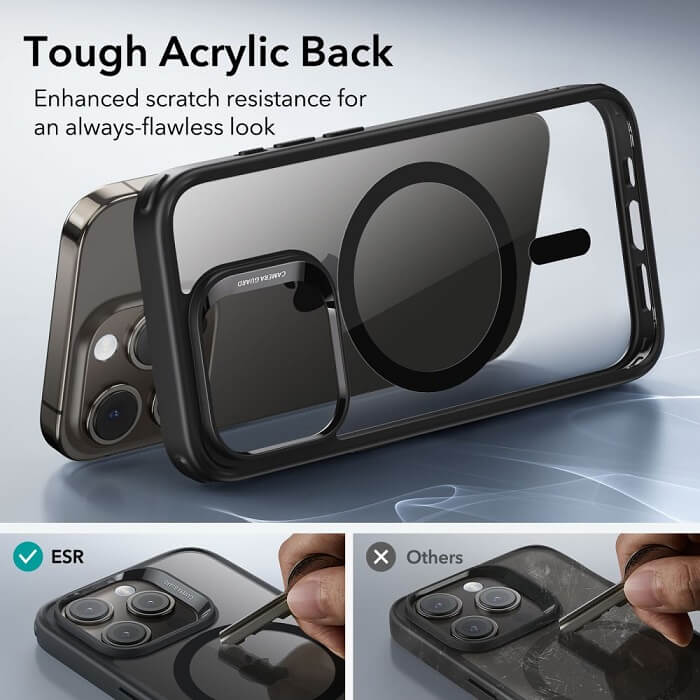 Magsafe Калъф за iPhone 15 Pro, ESR Classic Hybrid Magnetic Case, Черен (8)