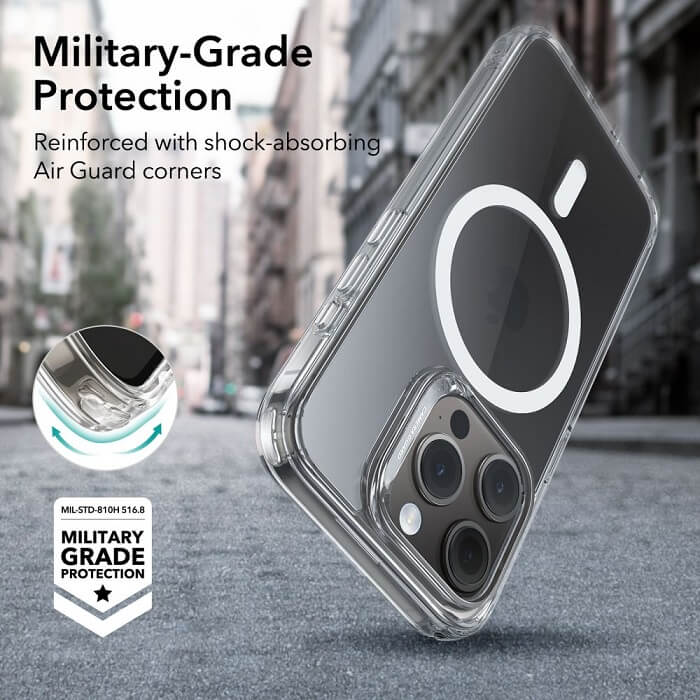 Magsafe Калъф за iPhone 15 Pro, ESR Classic Hybrid Magnetic Case, Прозрачен (8)