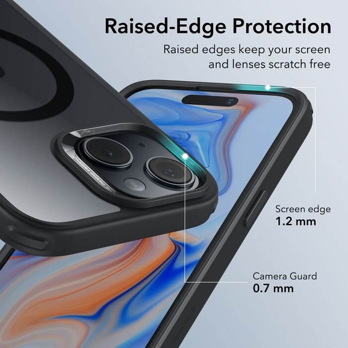 Magsafe Калъф за iPhone 15 Plus, ESR Classic Hybrid Magnetic Case, Черен (7)