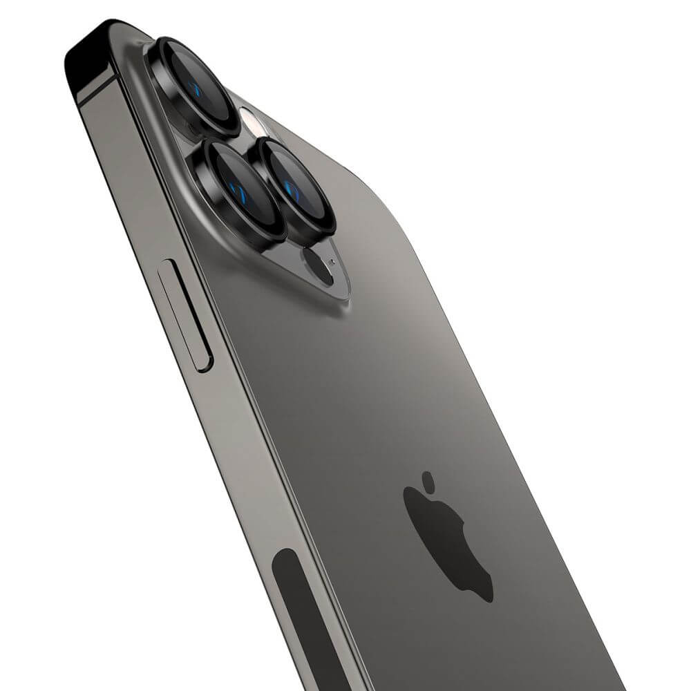 Протектор за Камерата на iPhone 15 Pro, Spigen EZ Fit Optik Pro Glass tR 2бр., Черен (3)