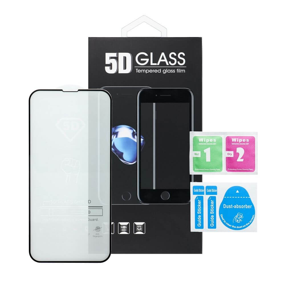 Стъклен Протектор за iPhone 15 Pro, 5D Full Glue Glass, Прозрачен (4)