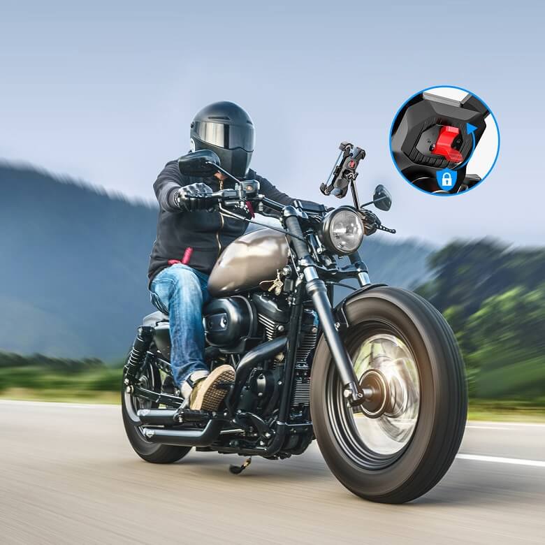 Стойка за Мотор, Joyroom Motorcycle Holder 7", Черен (4)