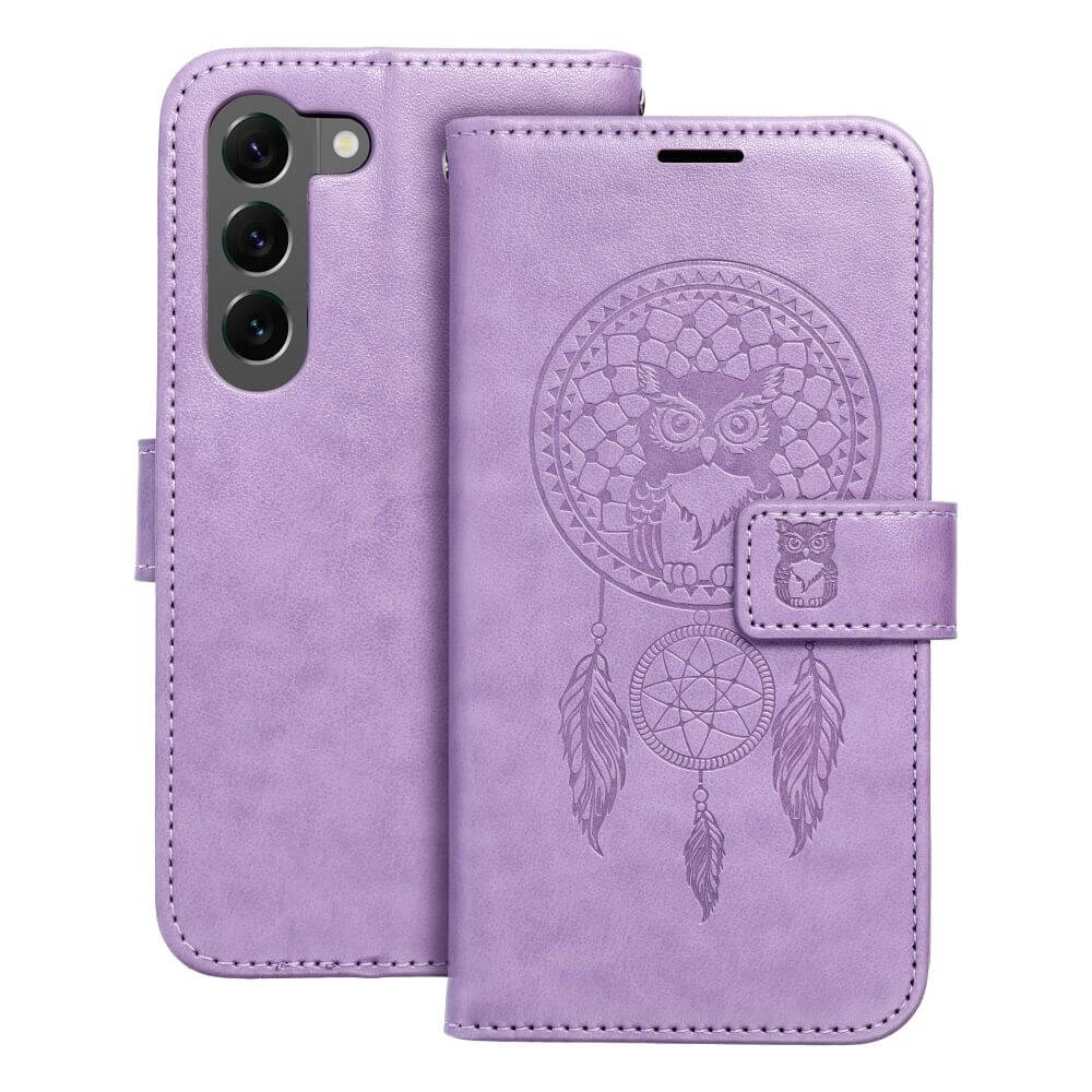 Кожен Калъф за Samsung A14, Forcell Mezzo Book Case, Лилав