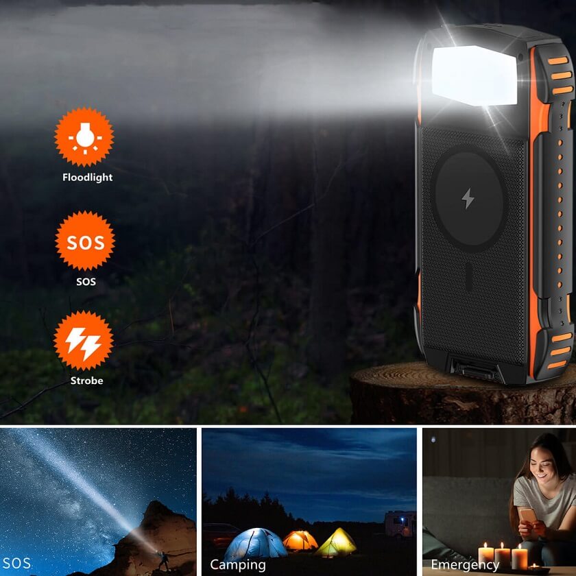 Соларна Външна Батерия, 4Smarts Rugged TitanPack UltiMag 20000 mAh, Черен (5)