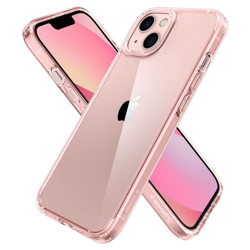 Противоударен Калъф за iPhone 13, Spigen Ultra Hybrid Case, Розов (6)