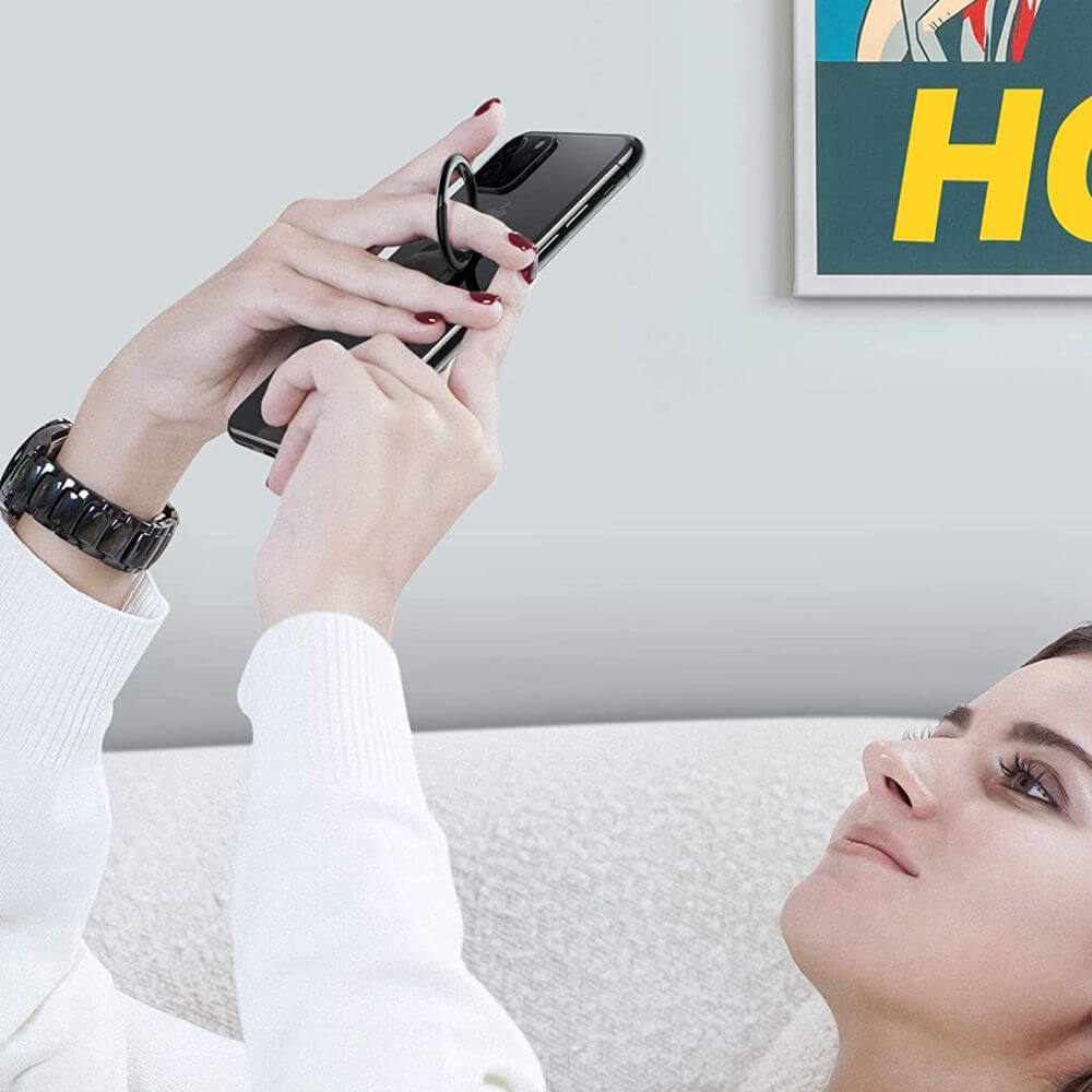 Метален Пръстен-Стойка, Tech-Protect Magnetic Phone Ring, Черен (4)