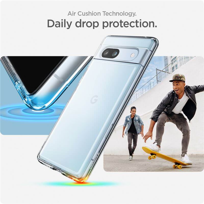 Противоударен Калъф за Google Pixel 7A, Spigen Ultra Hybrid Case, Прозрачен (8)