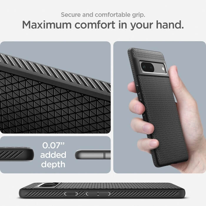 Противоударен Калъф за Google Pixel 7A, Spigen Rugged Armor Case, Черен (7)