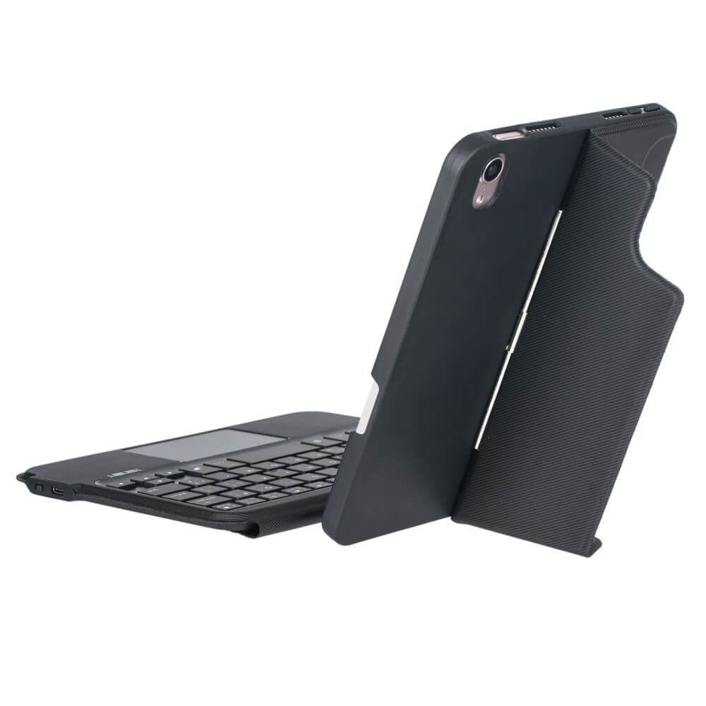 Калъф с Клавиатура за iPad Mini 6/7 2024, Touchpad Keyboard Case, Черен (5)
