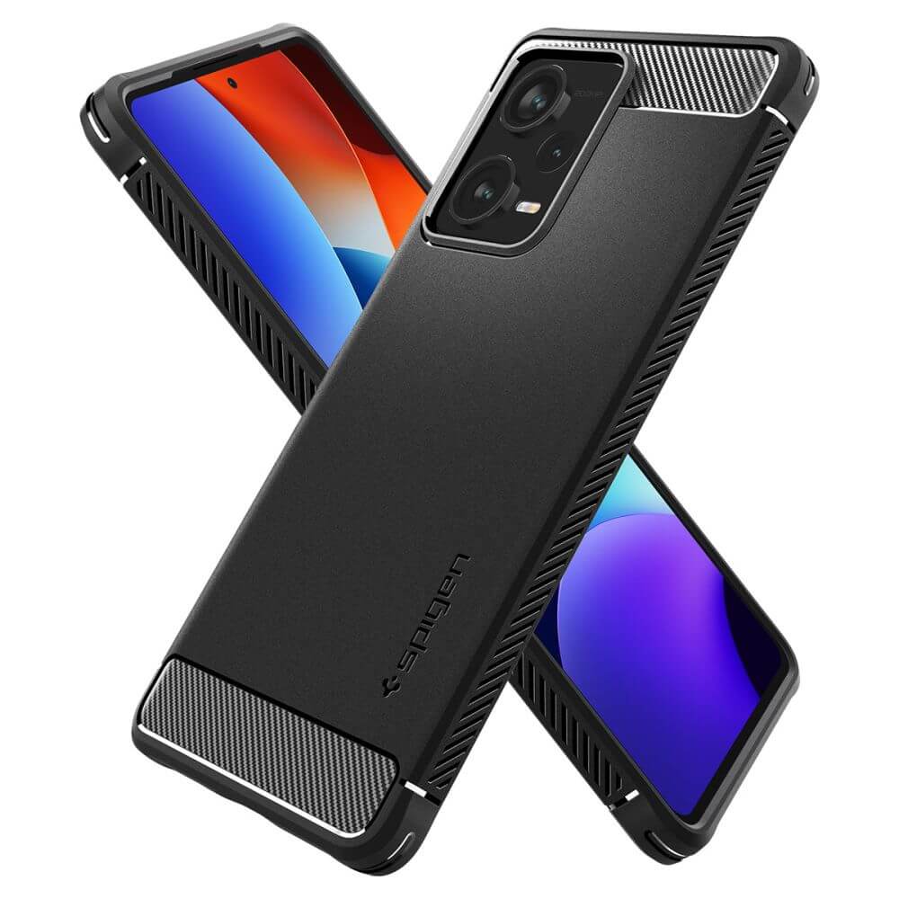 Противоударен Калъф за Xiaomi Redmi Note 12 Pro Plus, Spigen Rugged Armor Case, Черен (6)