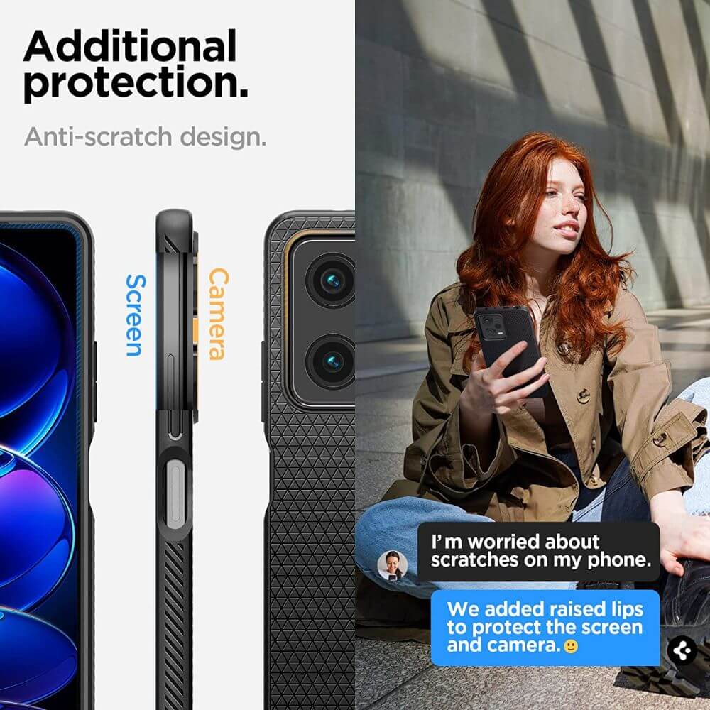 Противоударен Калъф за Xiaomi Redmi Note 12 Pro 5G, Spigen Liquid Air Case, Черен (8)