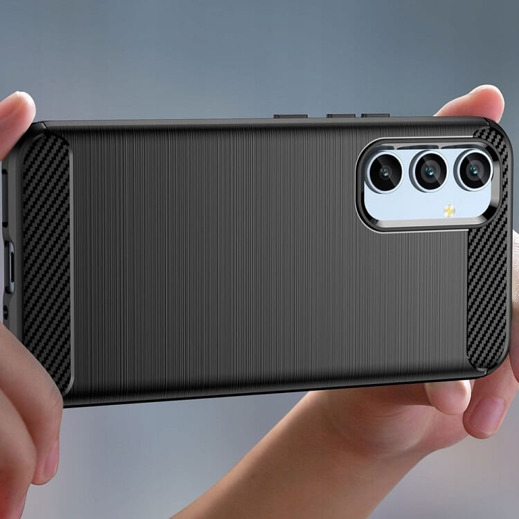 Противоударен Калъф за Samsung A34 Premium Carbon Case, Tech-Protect Черен (2)