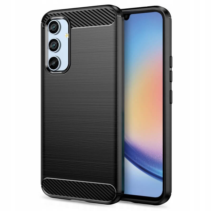 Противоударен Калъф за Samsung A34 Premium Carbon Case, Tech-Protect Черен