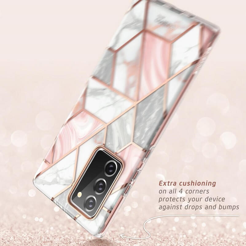Дамски Калъф за Samsung Note 20 Ultra, Supcase Iblsn Cosmo Marble, Розов (7)