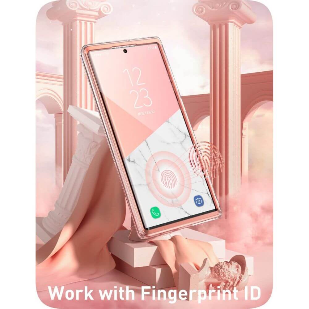 Дамски Калъф за Samsung S22 Ultra, Supcase Iblsn Cosmo Marble, Розов (3)