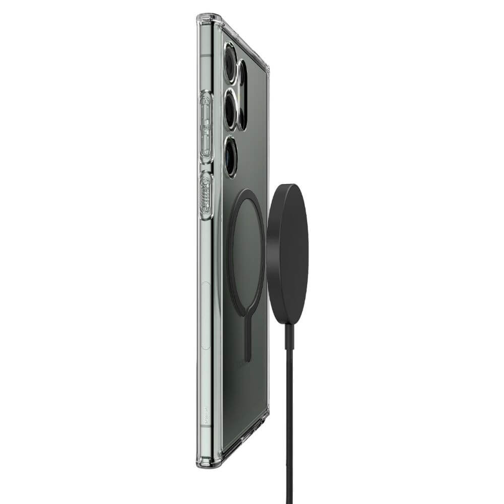 Magsafe Калъф за Samsung S23 Ultra, Spigen Ultra Hybrid Ring Case, Прозрачен (4)