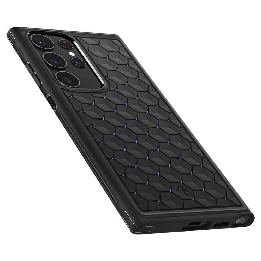 Противоударен Калъф за Samsung S23 Ultra, Spigen Cryo Armor Case, Черен (4)