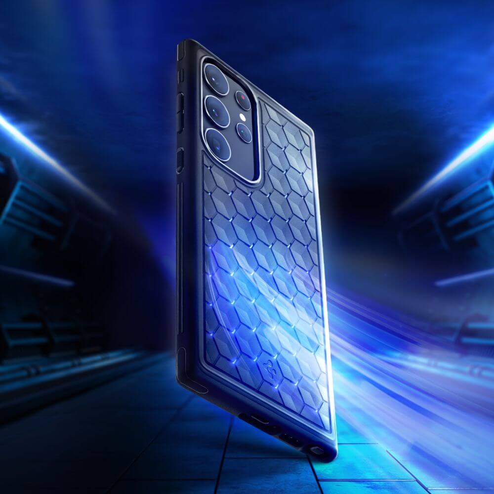 Противоударен Калъф за Samsung S23 Ultra, Spigen Cryo Armor Case, Черен (6)