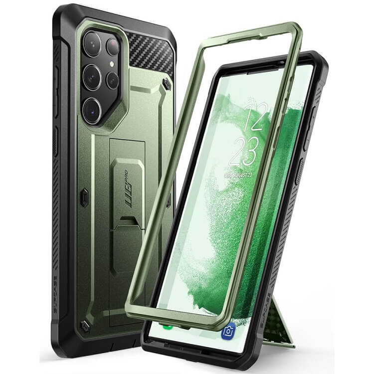 Противоударен Калъф за Samsung S23 Ultra, Supcase Unicorn Beetle Pro, Зелен