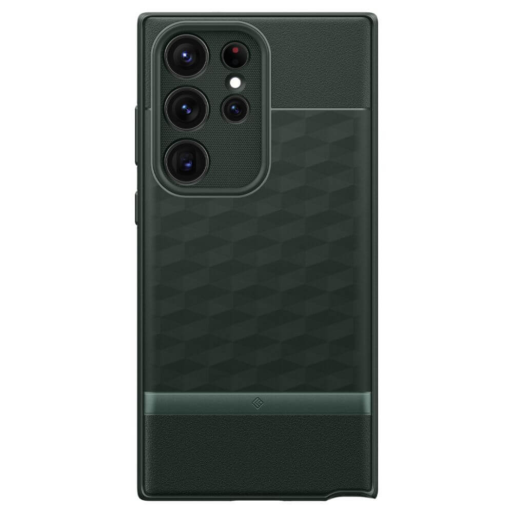 Противоударен Калъф за Samsung S23 Ultra, Spigen Caseology Parallax, Зелен (2)