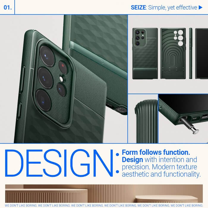Противоударен Калъф за Samsung S23 Ultra, Spigen Caseology Parallax, Зелен (7)