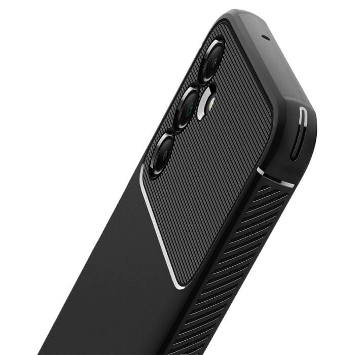 Противоударен Силиконов Калъф за Samsung A14, Spigen Rugged Armor Case, Черен (3)