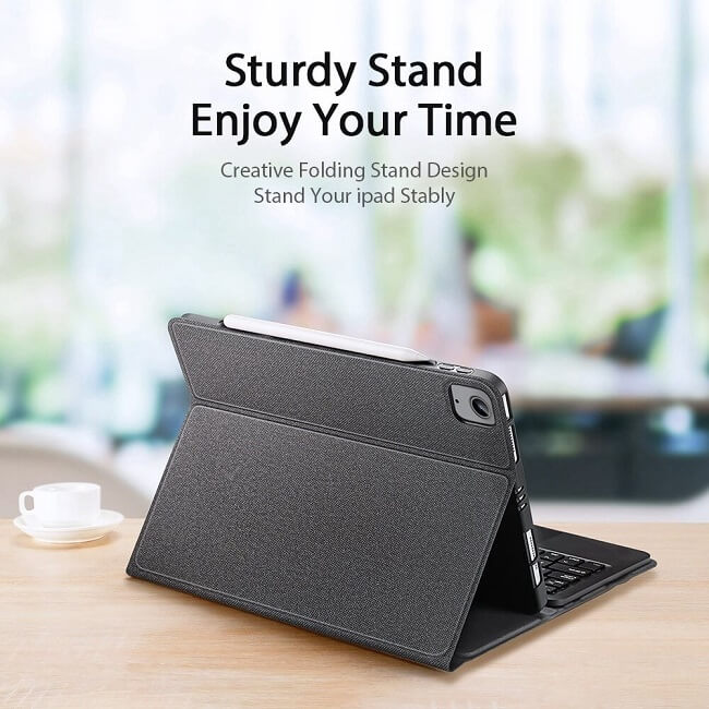 Калъф с Клавиатура за iPad Pro 11, Dux Ducis Touchpad Keyboard Case, Черен (4)