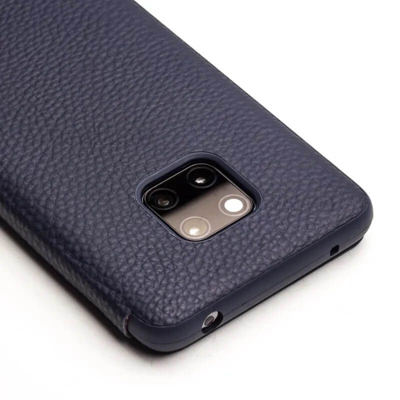 Активен Калъф за Huawei Mate 20 Pro, Qialino Smart Book Case, Син (3)