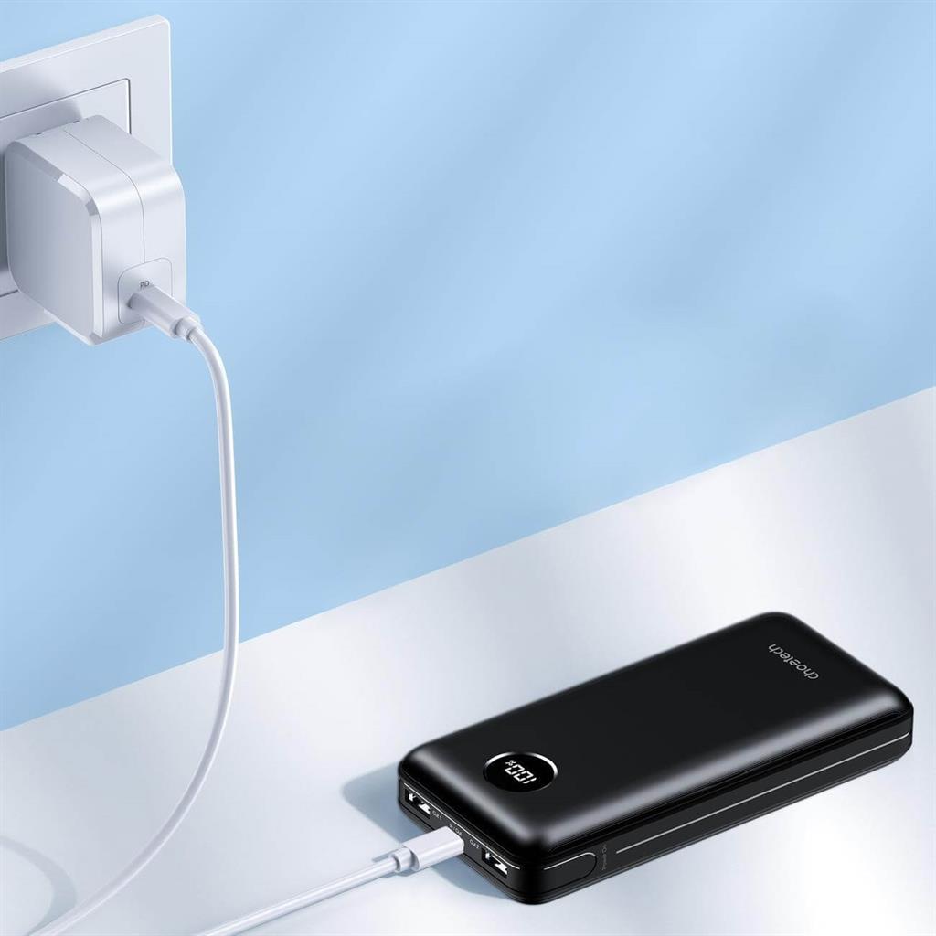 Външна Батерия, Choetech 45W PD3.0 20000 mAh, Черен (4)