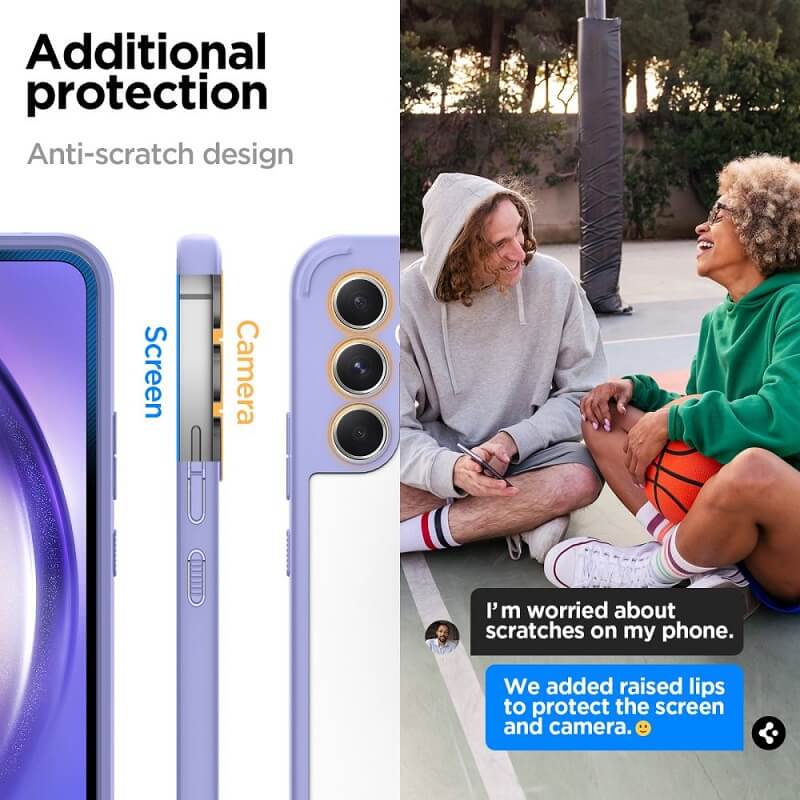 Противоударен Калъф за Samsung A54, Spigen Ultra Hybrid Case, Лилав (9)