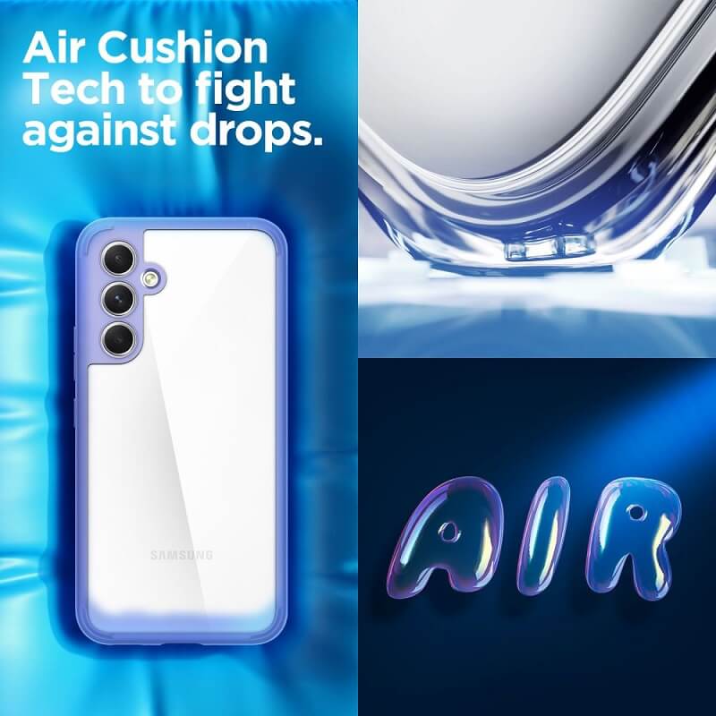 Противоударен Калъф за Samsung A54, Spigen Ultra Hybrid Case, Лилав (8)