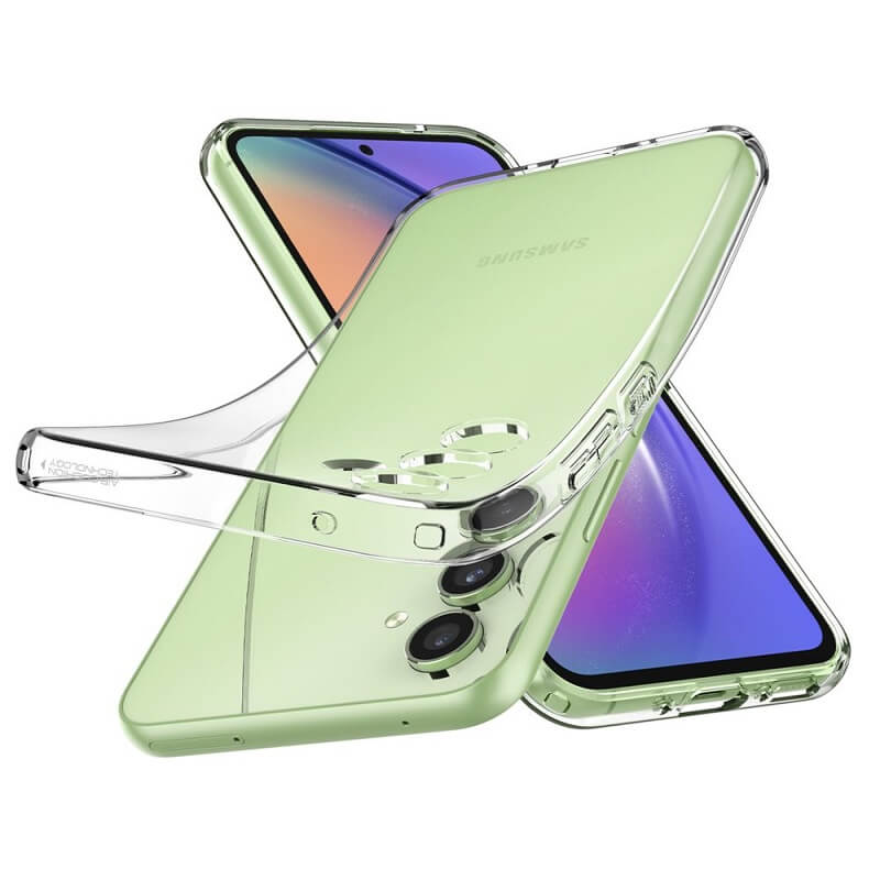 Противоударен Силиконов Калъф за Samsung A54, Spigen Liquid Crystal Case, Прозрачен (5)