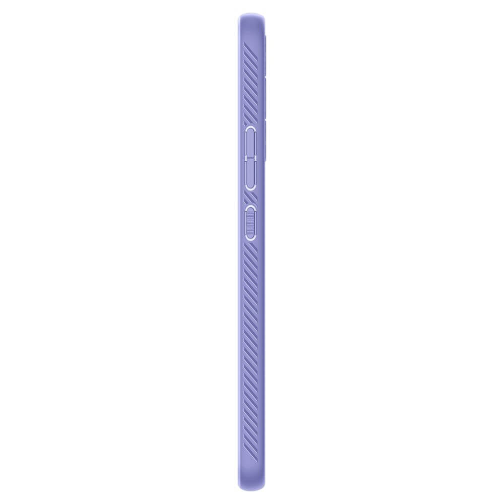 Противоударен Силиконов Калъф за Samsung A34, Spigen Liquid Air Case, Лилав (3)
