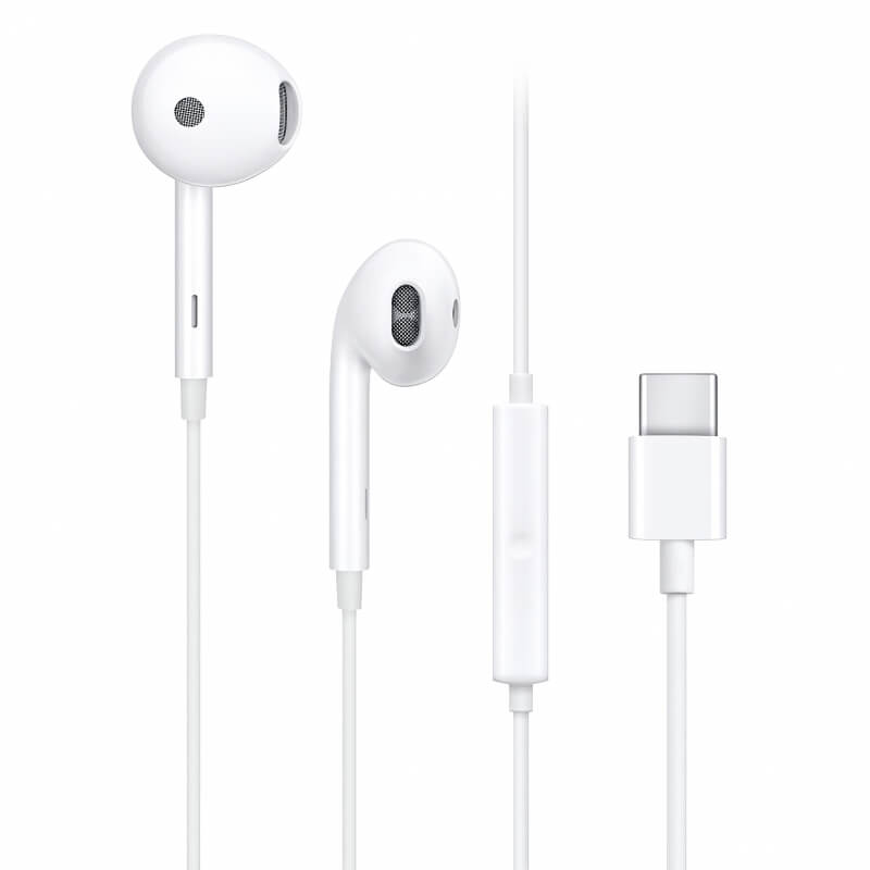 Оригинални Слушалки USB-C Oppo Stereo Handsfree MH135, Бял