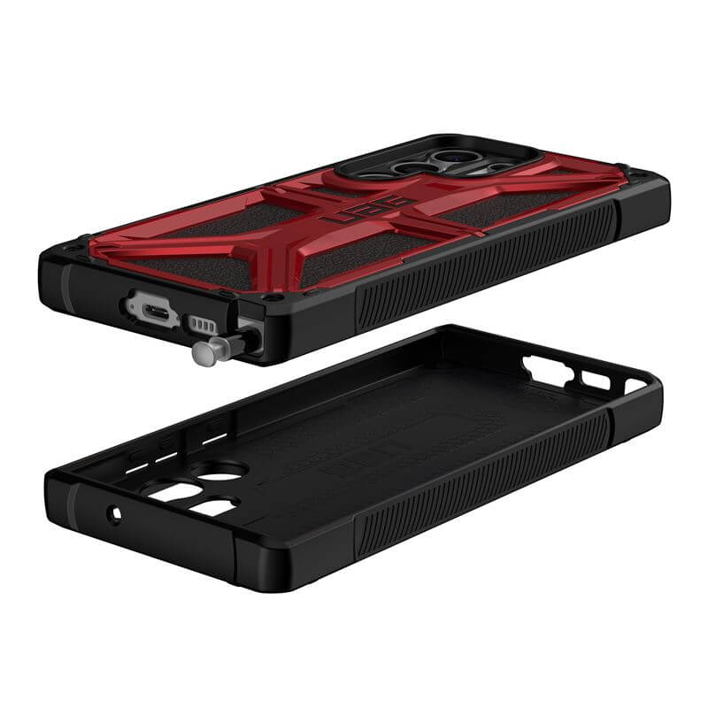 Противоударен Калъф за Samsung S23 Ultra, UAG Monarch Case, Червен (4)