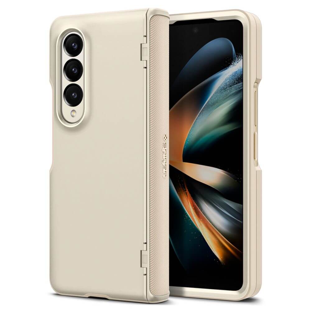 Калъф с Предпазител за Samsung Z Fold 4, Spigen Slim Armor Pro Case, Бежов