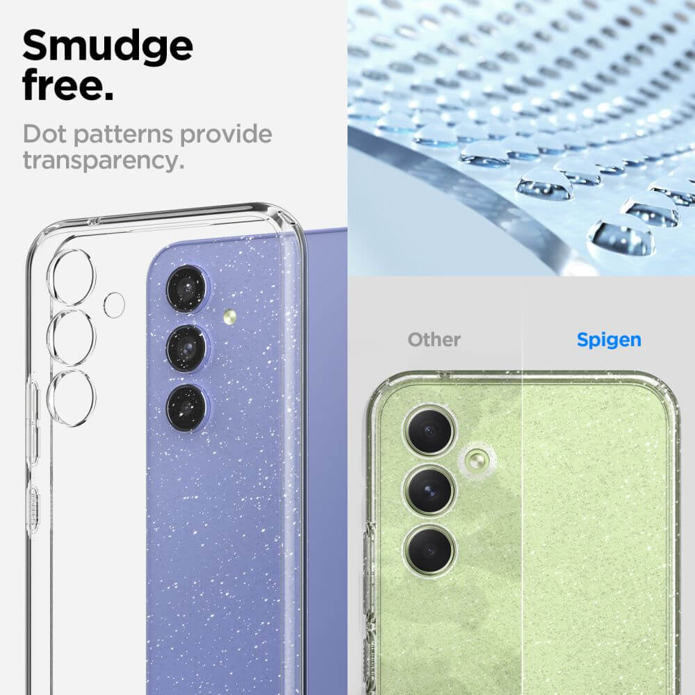 Блестящ Калъф за Samsung A54, Spigen Liquid Crystal Glitter Quartz Case, Прозрачен (9)