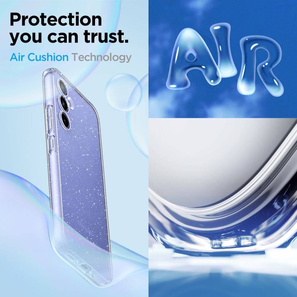 Блестящ Калъф за Samsung A54, Spigen Liquid Crystal Glitter Quartz Case, Прозрачен (8)