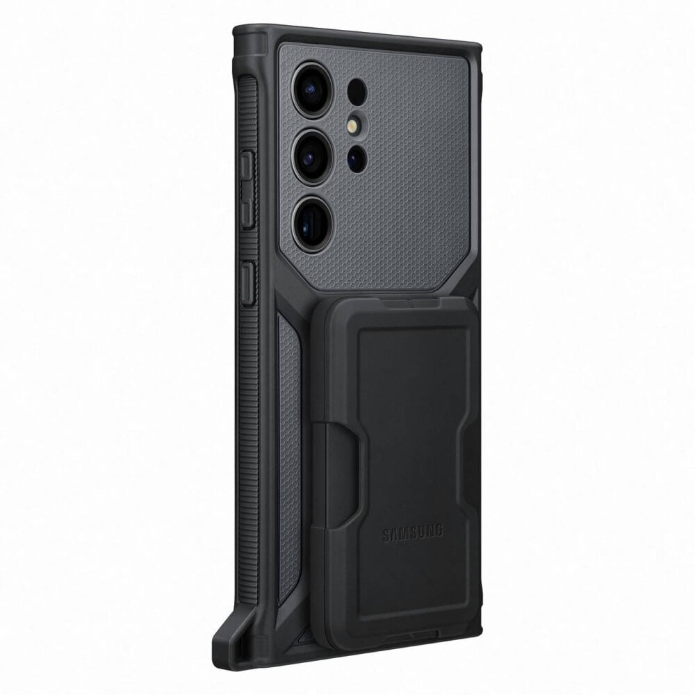Оригинален Калъф с Поставка и Джоб за Samsung S23 Ultra, Rugged Gadget Case EF-RS918CBEGWW, Черен (2)