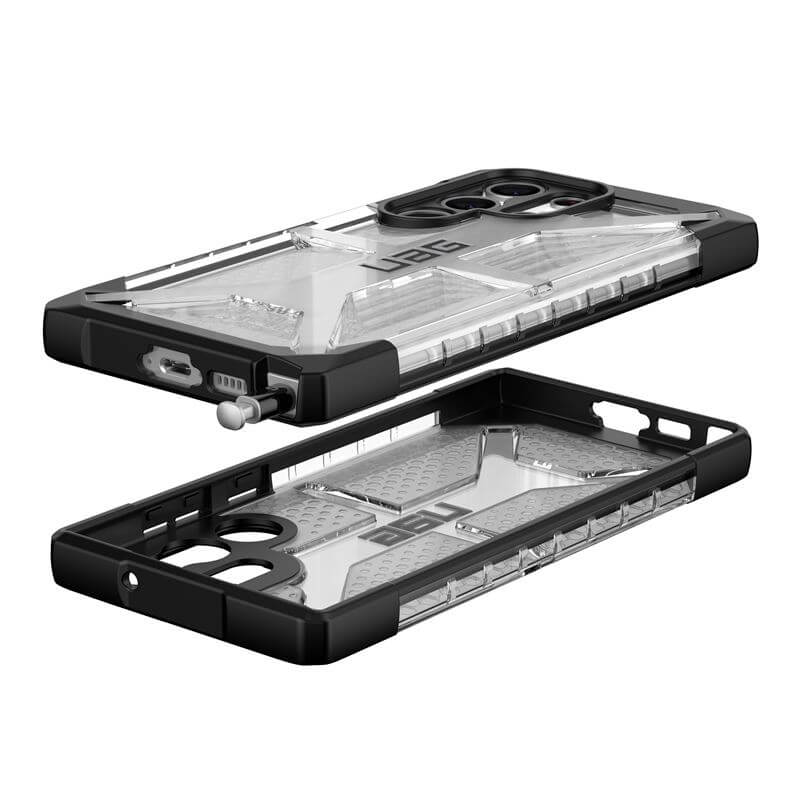 Противоударен Калъф за Samsung S23 Ultra, UAG Plasma Ice Case, Черен (2)
