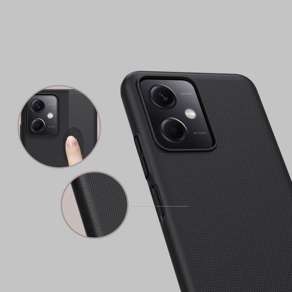 Калъф за Xiaomi Redmi Note 12 5G, Nillkin Super Frosted Case, Черен (4)