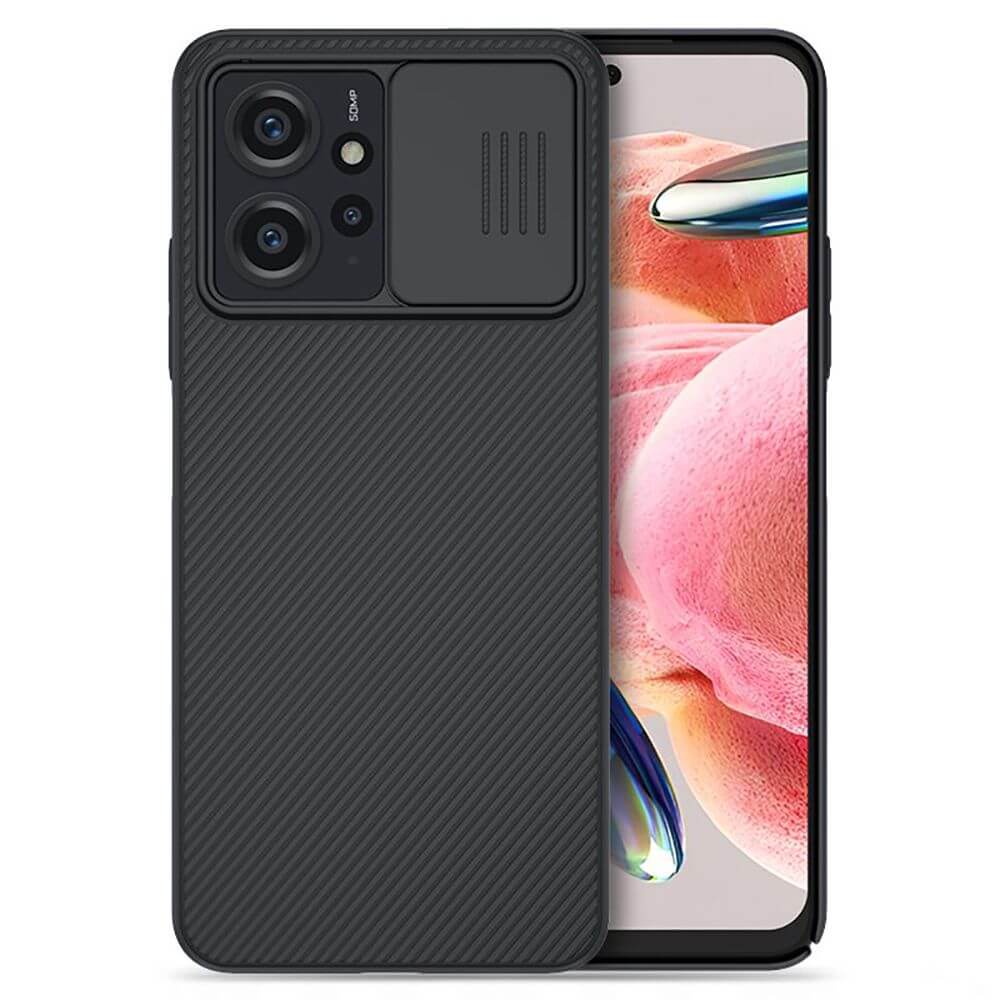 Калъф с Плъзгач за Камера за Xiaomi Redmi Note 12 4G, Nillkin CamShield Case, Черен