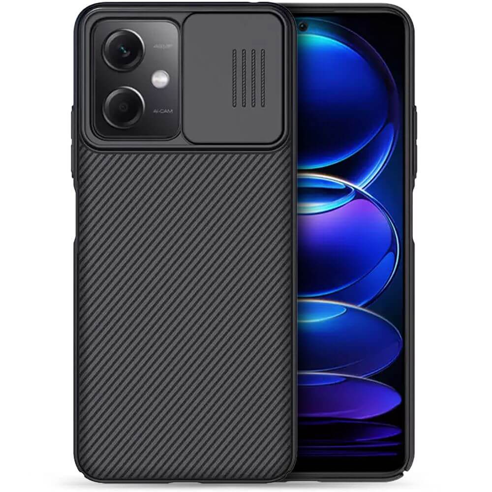Калъф с Плъзгач за Камера за Xiaomi Redmi Note 12 5G, Nillkin CamShield Case, Черен