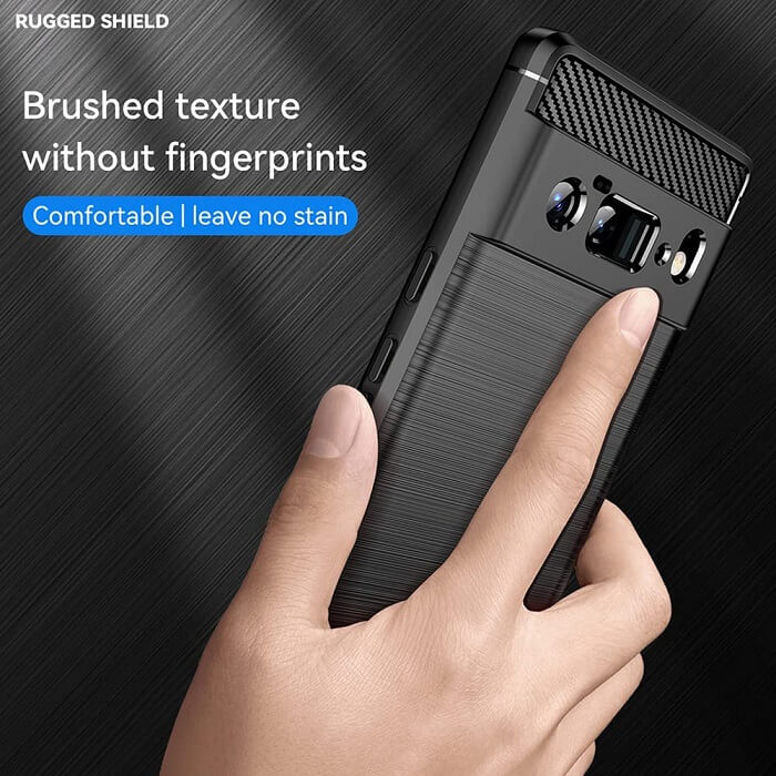 Противоударен Калъф за Google Pixel 6 Pro, Tech-Protect Premium Carbon Case, Черен (4)