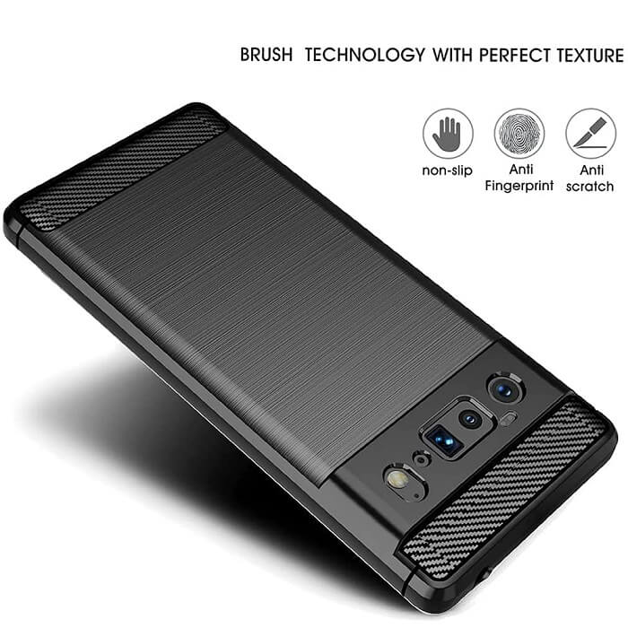 Противоударен Калъф за Google Pixel 6 Pro, Tech-Protect Premium Carbon Case, Черен (3)