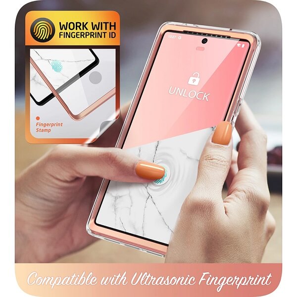 Дамски Калъф за Google Pixel 7 Pro, Supcase Iblsn Cosmo Marble, Розов (6)
