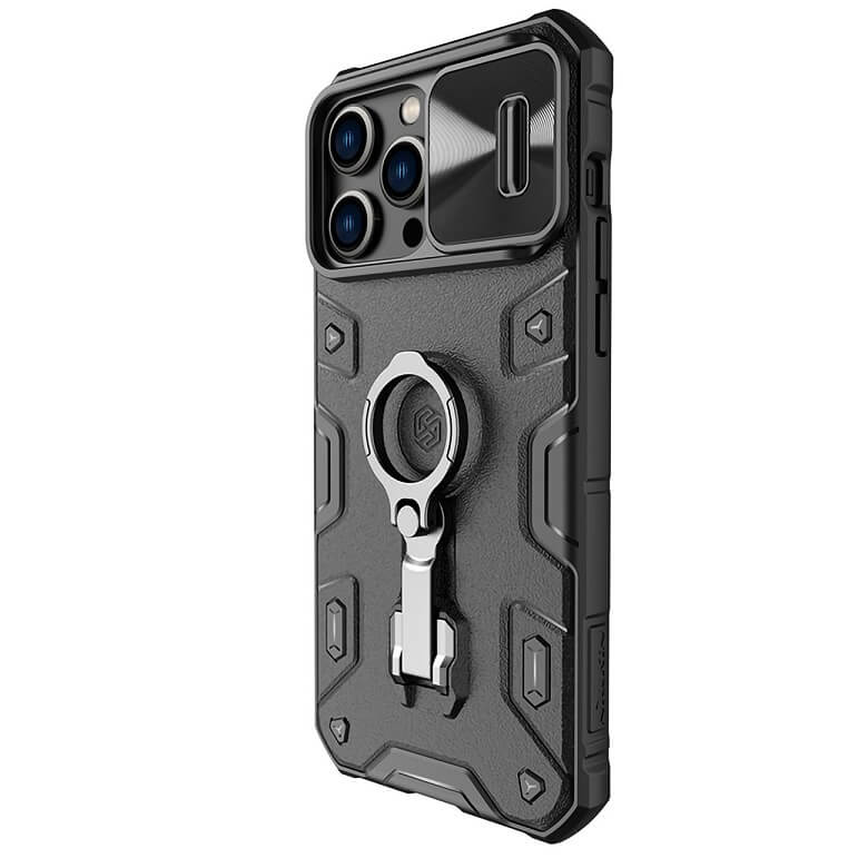 Magsafe Калъф с Поставка за iPhone 14 Pro, Nillkin CamShield Armor Pro Case, Черен (2)