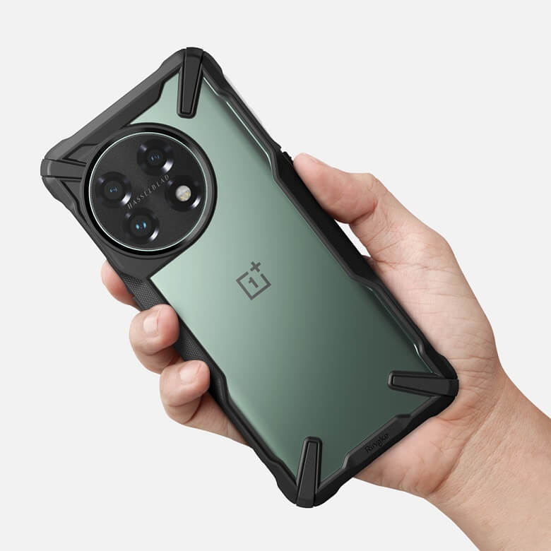 Противоударен Хибриден Калъф за Oneplus 11, Ringke Fusion X Case, Черен (7)