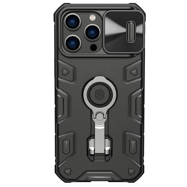 Magsafe Калъф с Поставка за iPhone 14 Pro Max, Nillkin CamShield Armor Pro Case, Черен